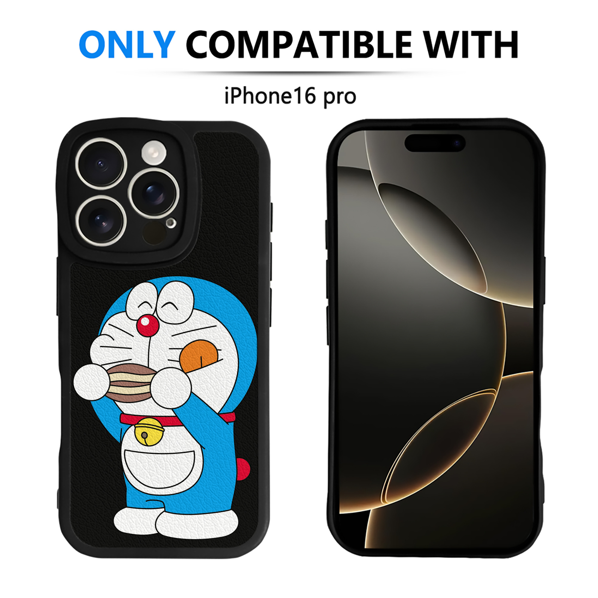 （画像用） ドラえもん Doraemon 【iPhone 16シリーズ対応】シリコンスマホケース（レザー調） 材質：シリコン
